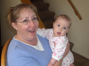 Kathryn enjoying time with Grandma Beckman