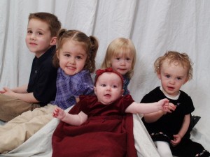 And the grandchildren. Do you realize how hard it is to get 5 children under 5 to sit still and smile and/or actually look at the camera? :)