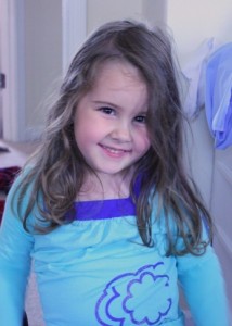 IMG_5127 This picture turned out bluish, but I loved her smile so I'm sharing it anyway.